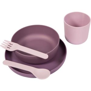Bo Jungle Tableware Set dinnerware set for children Pink/Purple 5 pc