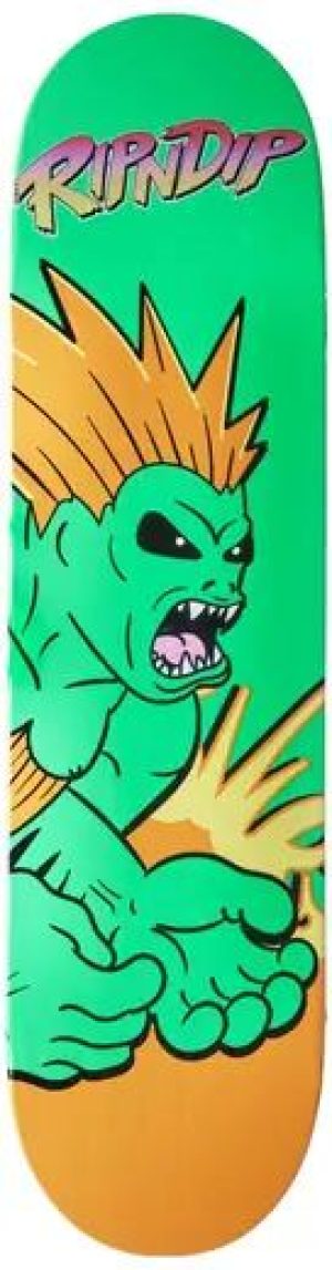 RIPNDIP Button Mash Skateboard Deck (Green) - Green - Size: 8.25"