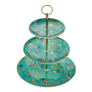 Sara Miller Chelsea Bone China Tiered Stand green 32.0 H x 27.0 W cm