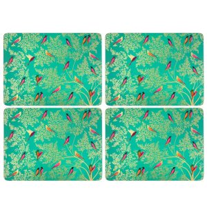 Sara Miller London Chelsea Green Birds Placemats - Set of 4