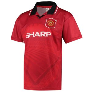 Score Draw 1996 Manchester United Home Football Shirt - Red - male - Size: Medium Adults