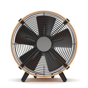 Stadler Form Fan Otto with Eco-friendly Bamboo Ring, Electric Fans with 3 Power Levels 37.6 H x 35.0 W x 18.5 D cm