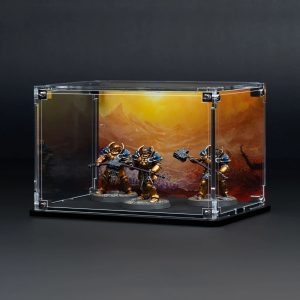 Wicked Brick Display Case for Warhammer Squad with Eternal Conflict Background - Small (150mm) / Standard (94mm) / Standard (100mm)