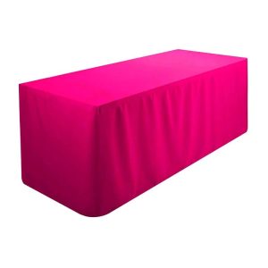 Symple Stuff Fitted 100% Polyester Tablecloth Premium Qualitytable Cover 4 Feet Diameter pink 76.2 D cm