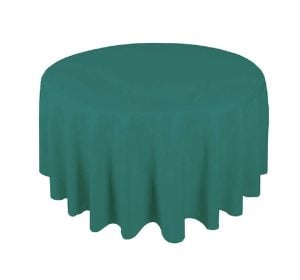 Symple Stuff Polyester Round Tablecloth Wedding Party Decor Jade Gree Solid Colours 229.0 W x 229.0 D cm