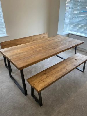 TRL Handmade Furniture Baraboo Wood Bench black 45.0 H x 170.0 W x 35.0 D cm