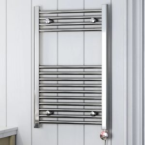 Terma Leo (wih MEG) Adjustable Temperature Electric Towel Rail gray 80.0 H x 50.0 W x 9.0 D cm