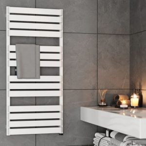 Terma Warp T One Electric Towel Rail white 111.0 H x 50.0 W x 11.2 D cm
