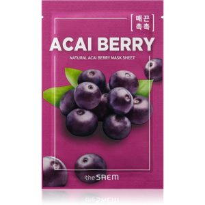 The Saem Natural Mask Sheet Acai Berry brightening and revitalising sheet mask 21 ml