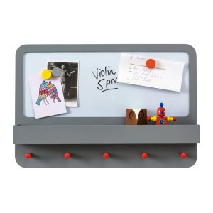 Tidy Books Magnetic Wall Mounted Dry Erase Board gray 62.99 H x 39.88 W x 6.35 D cm