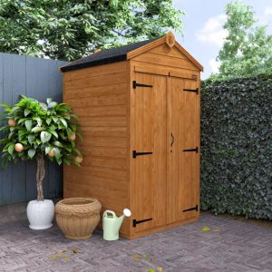 Tiger Sheds TigerFlex® Modular Buildings 4 ft. W x 4 ft. D Solid Wood Tool Shed brown 208.9912 H x 115.062 W x 123.698 D cm