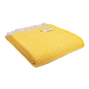 Tweedmill Lifestyle Diamond Throw - 150X183cms - Slate - TM yellow 183.0 H x 150.0 W cm