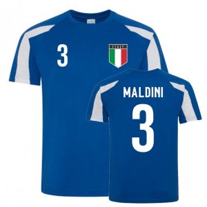 UKSoccershop Paolo Maldini Italy Sports Training Jersey (Blue-White) - Blue - male - Size: Large (42-44")