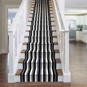 Union Rustic Abingt Tufted Black Rug black 840.0 H x 70.0 W x 1.0 D cm