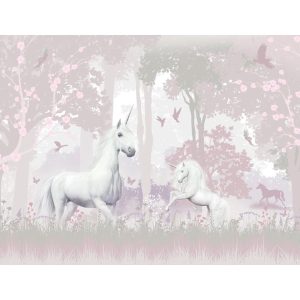 Walltastic 6 Piece Unicorn Forest 3m X 2.4m Wall Mural 243.84 H x 304.8 W cm