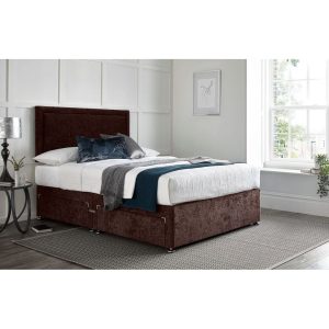 Wayfair Sleep Idlewood Divan Bed with 24" Headboard on Struts Brown Super King (6')
