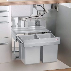 Wesco Shorty Double 30L Bin 34.5 H x 45.5 W x 32.5 D cm
