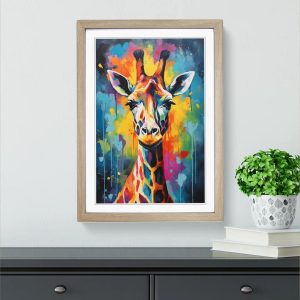 World Menagerie Giraffe Gestural gray 64.0 H x 46.0 W x 2.0 D cm