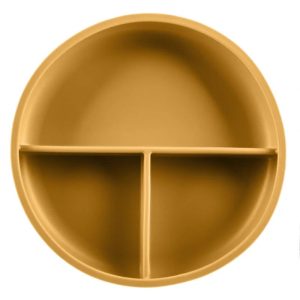 Zopa Silicone Divided Plate divided plate with suction cup Mustard Yellow 1 pc