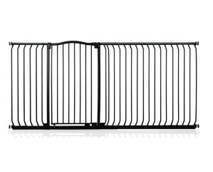 Symple Stuff Aivry Baby Gate gray/black 103.0 H x 207.0 W x 4.0 D cm