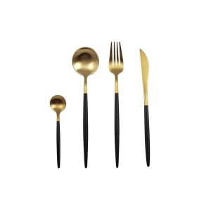 Aulica 24 Piece Cutlery Set, Service for 6 yellow/black