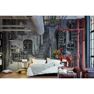 17 Stories Bjana Frosted Finish Paste the Wall Mural gray/black 318.0 W cm