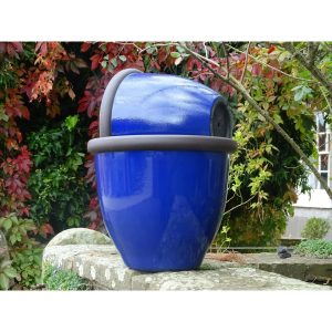 Brambly Cottage Campuzano Plant Pot blue/black 35.0 H x 40.0 W x 40.0 D cm