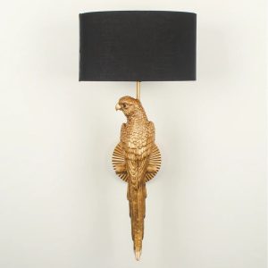 17 Stories Parrot Wall Light Silver yellow/black 7.0 H x 33.0 W x 49.0 D cm
