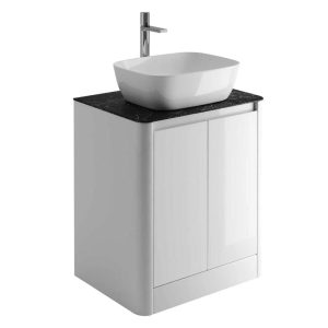 Zipcode Design Dalessio 650mm Free Standing Single Bathroom Vanity gray/white/black 74.0 H x 55.0 W x 48.5 D cm