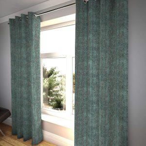 Borough Wharf Textured Chenille Curtains 2 Panels Navy Blue Funky Pattern Made To Order Curtains & Drapes Cotton Pencil Pleat Fully Lined Width 11 green/blue 228.0 H cm