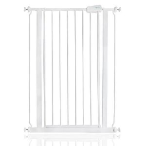 Symple Stuff Tall Safety Baby Gate white/brown 104.0 H x 101.9 W x 4.0 D cm