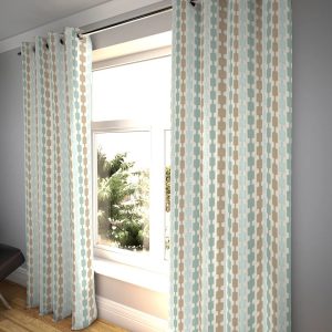 17 Stories Anneta Lotta Tailored Pencil Pleat Balckout Thermal Curtains green/blue/brown 182.0 H cm