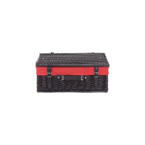 17 Stories Wicker Hamper Basket with Lining red/gray/black/brown 19.0 H x 46.0 W x 30.5 D cm