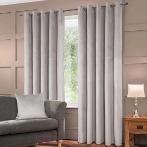 Canora Grey Ahzariah Eyelet Room Darkening Thermal Curtains white/brown 22.9 H x 165.0 W cm