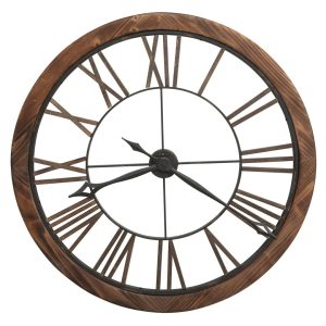 Blue Elephant Oversized Thatcher 81.92cm Wall Clock black/brown 81.92 H x 81.92 W x 5.08 D cm
