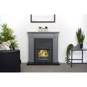 Adam 59Cm W Electric Fire black/blue/gray 101.0 H x 59.0 W x 30.0 D cm