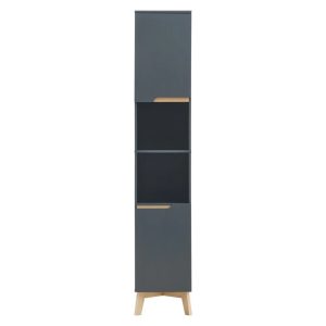 George Oliver Mackworth Freestanding Tall Bathroom Cabinet brown/gray 160.0 H x 30.0 W x 30.0 D cm