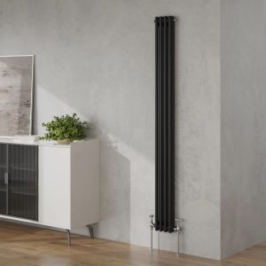 Belfry Heating Brunner Vertical Traditional Column Radiator black/gray 180.0 H x 20.0 W x 7.0 D cm