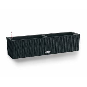 Lechuza Balconera Plastic Self-Watering Planter Box black/gray 19.0 H x 80.0 W x 19.0 D cm