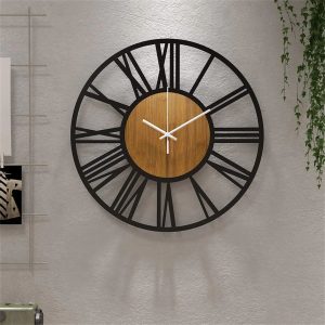 Borough Wharf Rego 40cm Silent Wall Clock black/brown/gray
