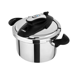 Tower T920002 Pressure Cooker, Twist/Turn Lid, Stainless Steel, 4 Litre, 22 cm black/gray 25.0 H x 38.0 W x 25.5 D cm