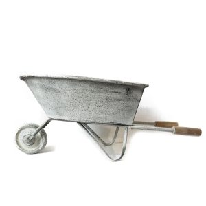 Brambly Cottage Mirabelle Metal Wheelbarrow Planter brown/gray 26.0 H x 60.0 W x 25.0 D cm