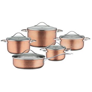GSW Copper 10 Piece Pot Set brown/gray