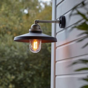 Breakwater Bay Jaliyah 1 Light Outdoor Wall Light black/gray 29.5 H x 33.5 W x 39.0 D cm