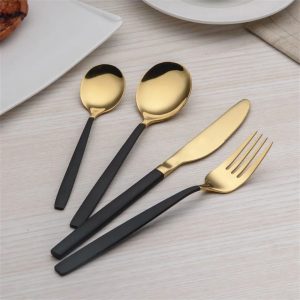 Babisill 24 Piece Cutlery Set, Service for 6 black/gray