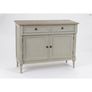 Fleur De Lis Living 2 Door 2 Drawer Combi Chest brown/gray 80.0 H x 100.0 W x 35.0 D cm