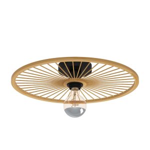 EGLO Leominster 1-Light 45cm Semi Flush Mount black/brown/gray 9.0 H x 45.0 W x 9.0 D cm