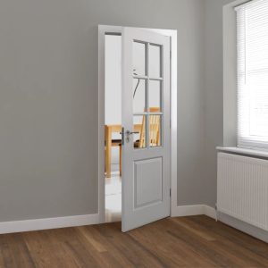 JB Kind Doors Faro Internal Door Primed brown/green 198.1 H x 68.6 W cm
