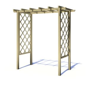 Shire Sheds Pressure Treated Arch Trellis Pergola brown/green 243.0 H x 193.0 W x 103.0 D cm