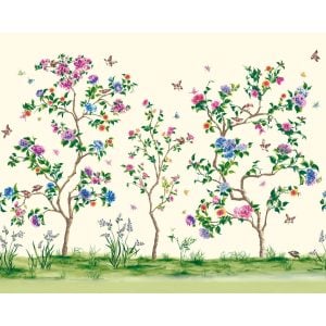 ClassicLiving Wolfe Mural red/pink/green 350.0 H x 280.0 W cm